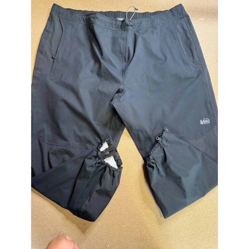 REI Co-op Peak 2.5L Rain Pants Mens Black Waterproof Hiking Shell XL